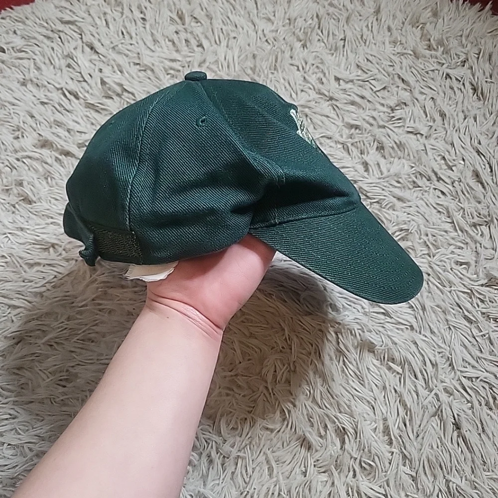 Vintage Poland Spring Hat Baseball Cap Green Streetwear Indie ✨️💫